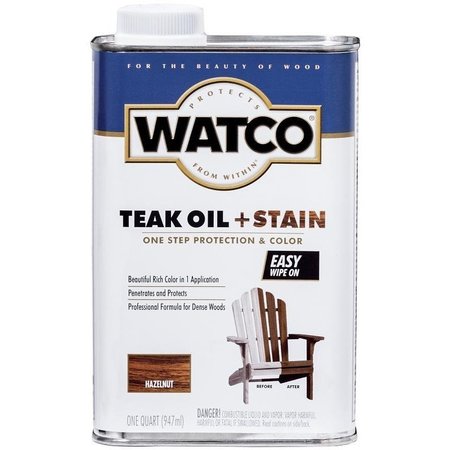 WATCO Oil and Stain, Warm Glow, Hazelnut, Liquid, 1 qt, Can 348746